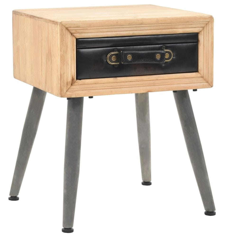 Vidaxl Nočný stolík z jedľového dreva 43x38x50 cm